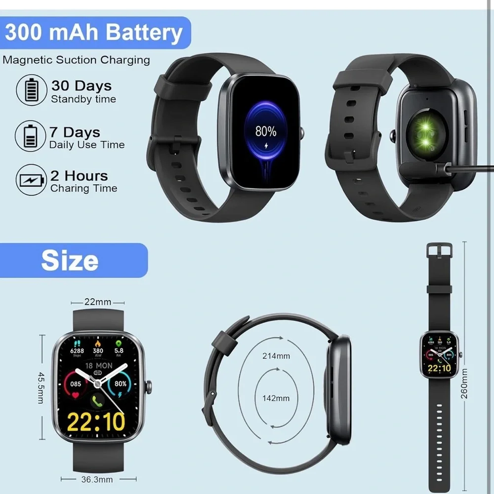 Smartwatch for Men Women (Answer/Make Call), Fitness Tracker